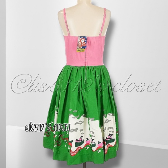 Pinup Couture x Disney Dress Shop Mary Blair Bon Voyage Audrey Tugboat Dress M - Picture 6 of 16